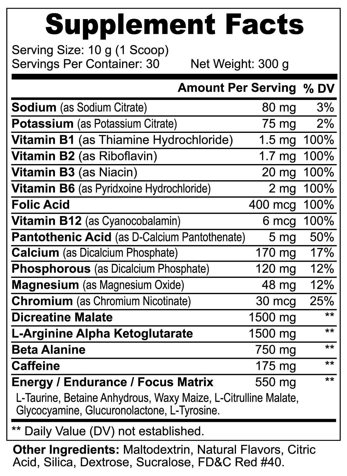 LEVEL-UP Intense Pre-Workout Powder (Fruit Punch)